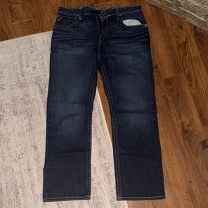 Men's Dark Blue Straight-Leg Jeans